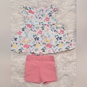 Brand New Savannah Floral Baby Girl Top with Pink Shorts